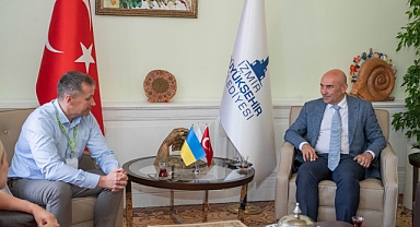Başkan Tunç Soyer Ukrayna heyetini ağırladı