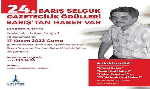 24. Barış Selçuk Gazetecilik Ödülleri’ne başvurular başladı