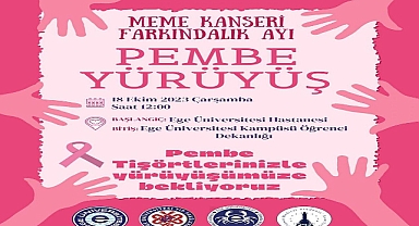 EÜ’de Meme Kanseri Farkındalık Yürüyüşü