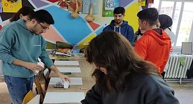 Çocuklar sanatın büyülü dünyasını keşfettiler